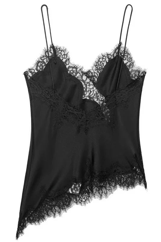 Top Assimétrico em Renda com Caimento Delicado – Elegância Contemporânea