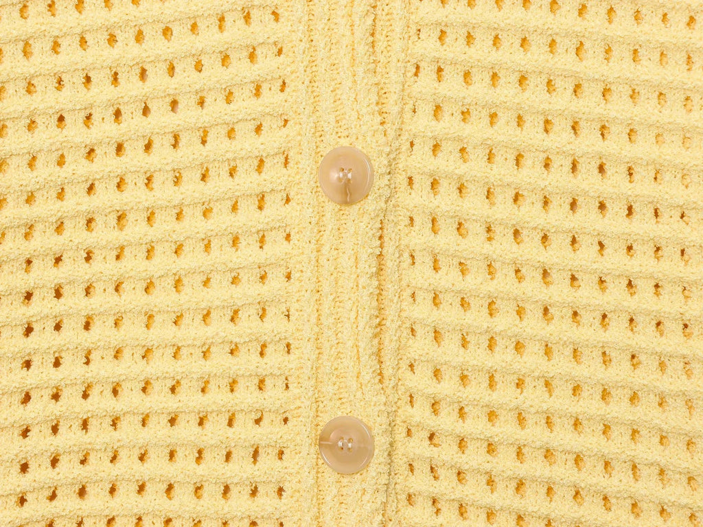 Conjunto em Tricô Vazado – Saia Mini + Camisa