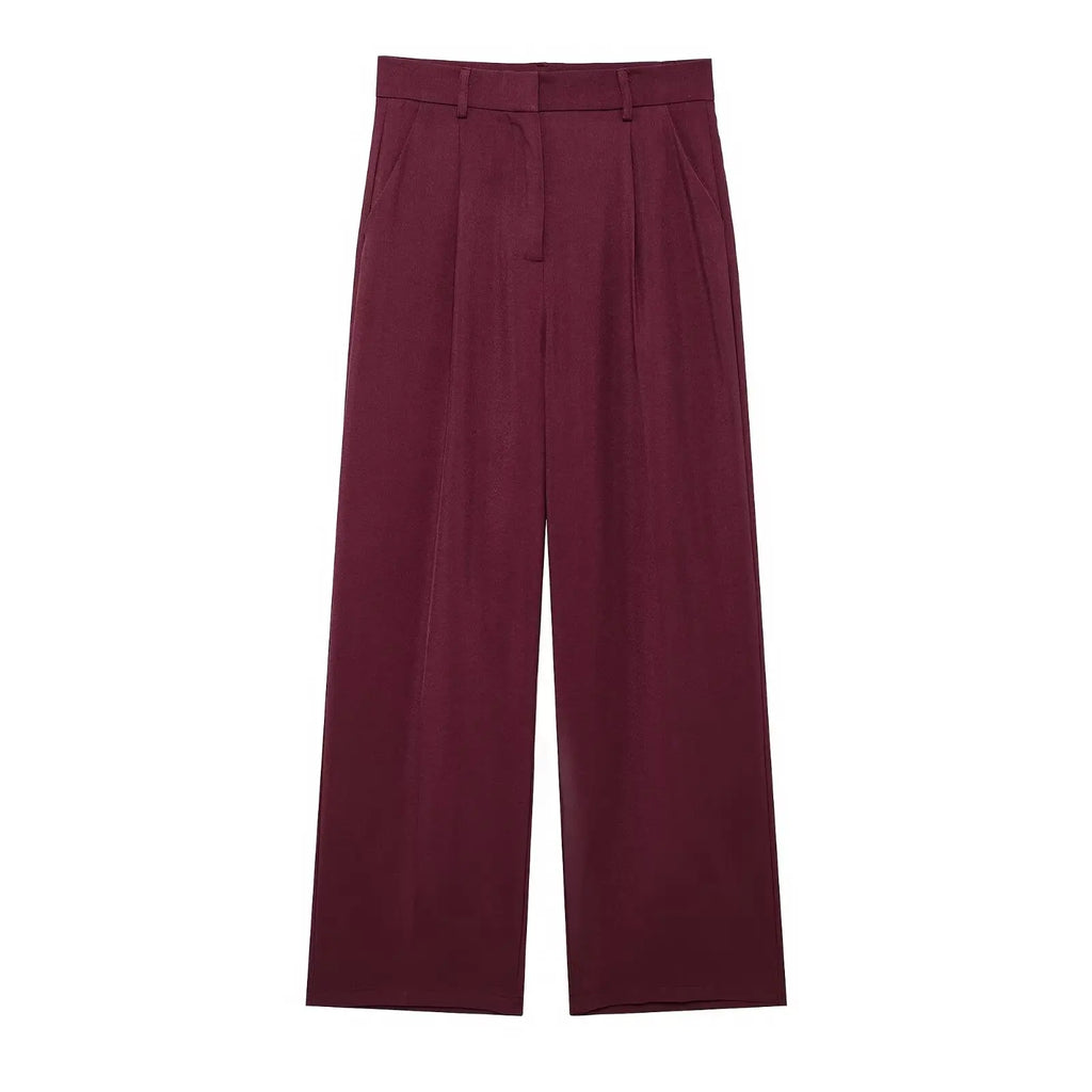 Conjunto  – Blazer com Botões Duplos e Calça de Cintura Alta